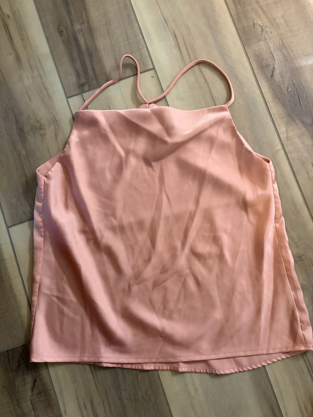 Umgee Peach Satin Spaghetti-Strap Cami